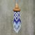 Glass beaded decorative accent, 'Menora Breeze in Blue' - Floral Glass Beaded Mobile in Blue from Thailand thumbail