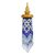 Glass beaded decorative accent, 'Menora Breeze in Blue' - Floral Glass Beaded Mobile in Blue from Thailand (image 2a) thumbail