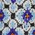 Glass beaded decorative accent, 'Menora Breeze in Blue' - Floral Glass Beaded Mobile in Blue from Thailand (image 2c) thumbail