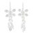 Cultured pearl and quartz chandelier earrings, 'Pretty in Pearl' - Hand Crafted Cultured Pearl and Quartz Chandelier Earrings (image 2a) thumbail