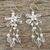 Cultured pearl and quartz chandelier earrings, 'Pretty in Pearl' - Hand Crafted Cultured Pearl and Quartz Chandelier Earrings (image 2b) thumbail