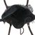 Leather accent cotton shoulder bag, 'Delightful Moonlight' - Black and White Cotton Shoulder Bag with Leather Accent (image 2d) thumbail