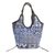 Leather accented cotton blend hobo bag, 'Perfect Patchwork in Blue' - Handmade Cotton Blend Patchwork Blue Hobo Bag Leather Trim (image 2a) thumbail