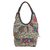 Leather accented cotton blend hobo bag, 'Perfect Patchwork in Multicolor' - Handmade Cotton Blend Patchwork Multi Hobo Bag Leather Trim (image 2b) thumbail