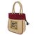Cotton handle handbag, 'Graceful Elephant in Maroon' - Handmade Cotton Handle Handbag Elephant Magenta Bag Thailand (image 2d) thumbail