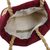 Cotton handle handbag, 'Graceful Elephant in Maroon' - Handmade Cotton Handle Handbag Elephant Magenta Bag Thailand (image 2e) thumbail