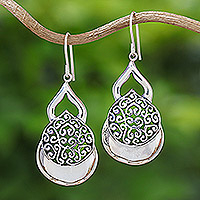 Sterling silver dangle earrings, 'Elegance Everlasting' - Sterling Silver Dangle Earrings Hand Crafted in Thailand