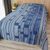 Cotton batik bedspread, 'Split Bamboo Lattice' (king) - Artisan Made Indigo Batik 100% Cotton Bedspread (King) thumbail