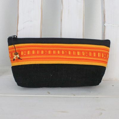 Cotton blend cosmetics case, Lisu Lisu in Orange