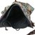 Leather accent cotton blend shoulder bag, 'Graceful Geometry in Green' - Handmade Thailand Cotton Blend Patchwork Shoulder Bag (image 2d) thumbail