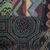 Leather accent cotton blend shoulder bag, 'Graceful Geometry in Green' - Handmade Thailand Cotton Blend Patchwork Shoulder Bag (image 2e) thumbail