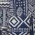 Leather accent cotton blend shoulder bag, 'Graceful Geometry in Blue' - Artisan Handmade Cotton Blend Patchwork Shoulder Bag (image 2e) thumbail