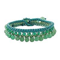 Quartz beaded bracelet,