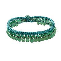 Quartz beaded anklet,