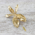 Gold-accented natural orchid stickpin, 'Chiang Mai Orchid' - Gold Plated Natural Orchid and Gold Plated Brass Stickpin (image 2b) thumbail