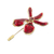 Gold-accented natural orchid stickpin, 'Chiang Mai Orchid' - Gold Plated Natural Orchid and Gold Plated Brass Stickpin (image 2c) thumbail