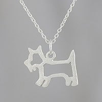 Sterling silver pendant necklace,