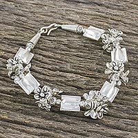 Silver beaded bracelet,