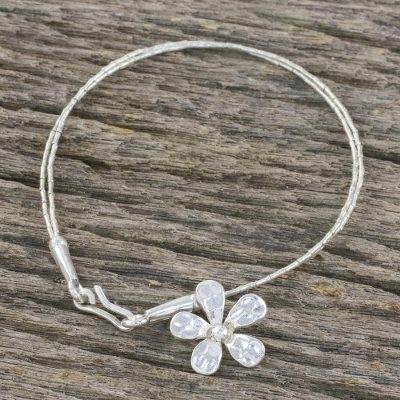 Silver beaded charm bracelet, Hill Tribe Appeal