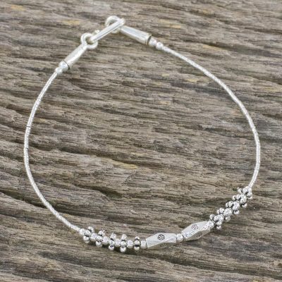 Sterling silver beaded bracelet, Fanciful Fun