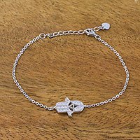 Sterling silver pendant bracelet,