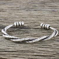 Sterling silver cuff bracelet,