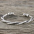 Sterling silver cuff bracelet, 'Lanna Waves' - Handmade Sterling Silver Thai Hill Tribe Cuff Bracelet thumbail