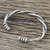 Sterling silver cuff bracelet, 'Lanna Waves' - Handmade Sterling Silver Thai Hill Tribe Cuff Bracelet (image 2b) thumbail