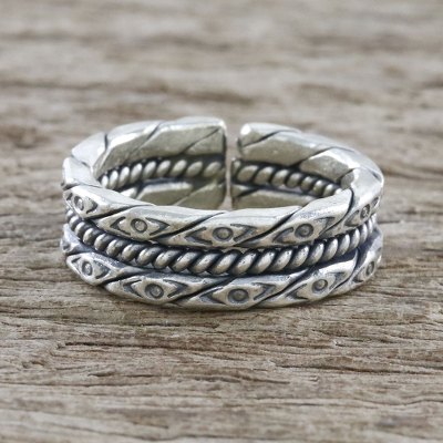 Handmade Unisex Sterling Silver Wrap Ring from Thailand