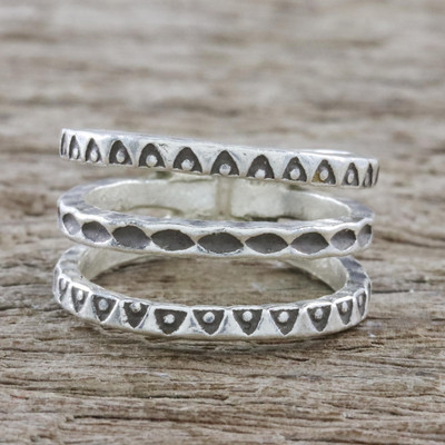 Handmade Sterling Silver Wrap Ring from Thailand