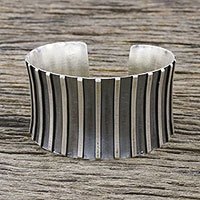 Sterling silver cuff bracelet,