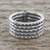 Sterling silver wrap ring, 'Mark of Chiang Mai' - Handmade Sterling Silver Thai Hill Tribe Geometric Wrap Ring thumbail
