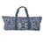 Cotton blend yoga mat bag, 'Om in Blue' - Handmade Cotton Blend Yoga Bag Blue Made in Thailand thumbail
