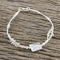 Silver beaded bracelet,