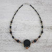 Multi-gemstone beaded necklace,