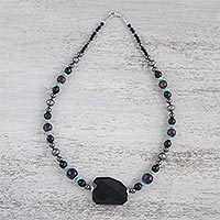 Multi-gemstone beaded necklace,