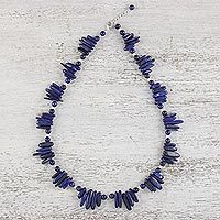 Lapis lazuli beaded necklace,