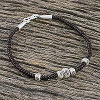 Silver beaded bracelet,