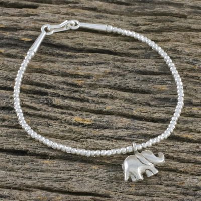 Sterling silver charm bracelet, Elephants Charm