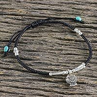 Silver beaded bracelet,