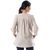 Cotton blouse, 'Cozy in Dusty Mauve' - Handmade Mauve Striped Cotton Long Sleeved Button Up Blouse (image 2c) thumbail