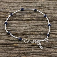 Lapis lazuli beaded bracelet,