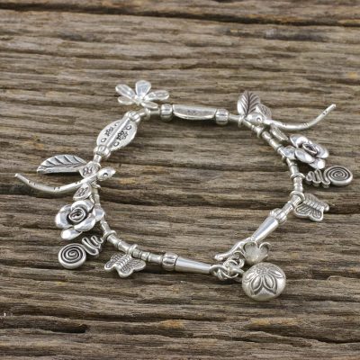Silver charm bracelet, In the Forest