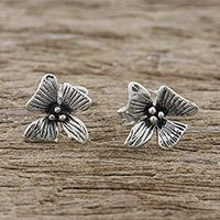 Sterling silver stud earrings,