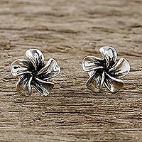 Sterling silver stud earrings,