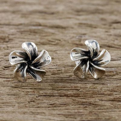 Sterling silver stud earrings, Ethereal Essence