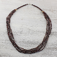Garnet beaded necklace, Grape Festival