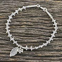 Silver beaded bracelet,