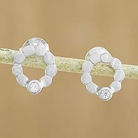 Sterling silver stud earrings,