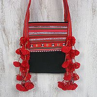 Cotton blend applique sling,